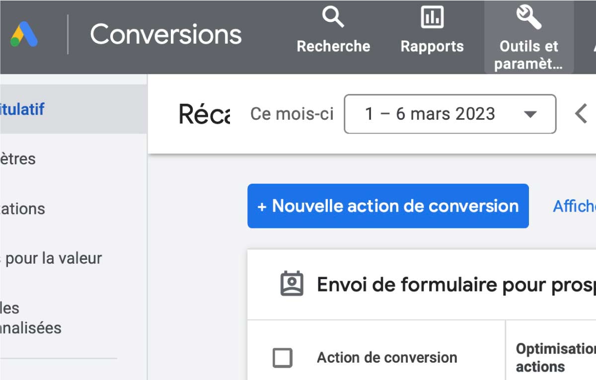 google ads nouvelle action conversion-google-ads