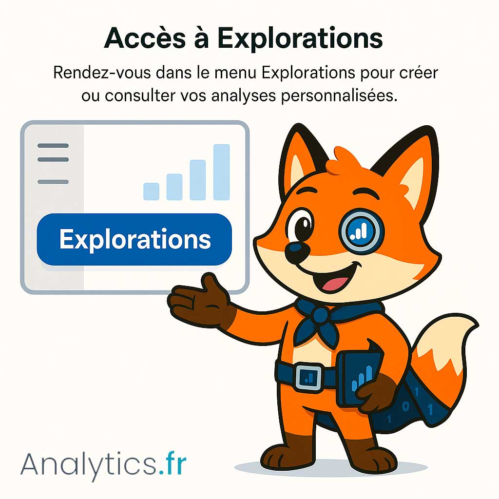 Accès à Explorations ga4 google analytics