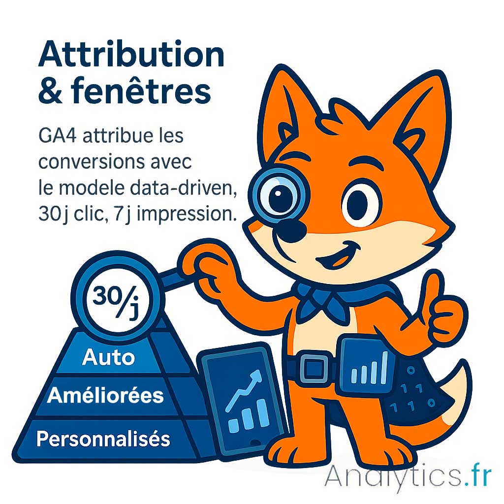 attributions fenetres google analytics ga4