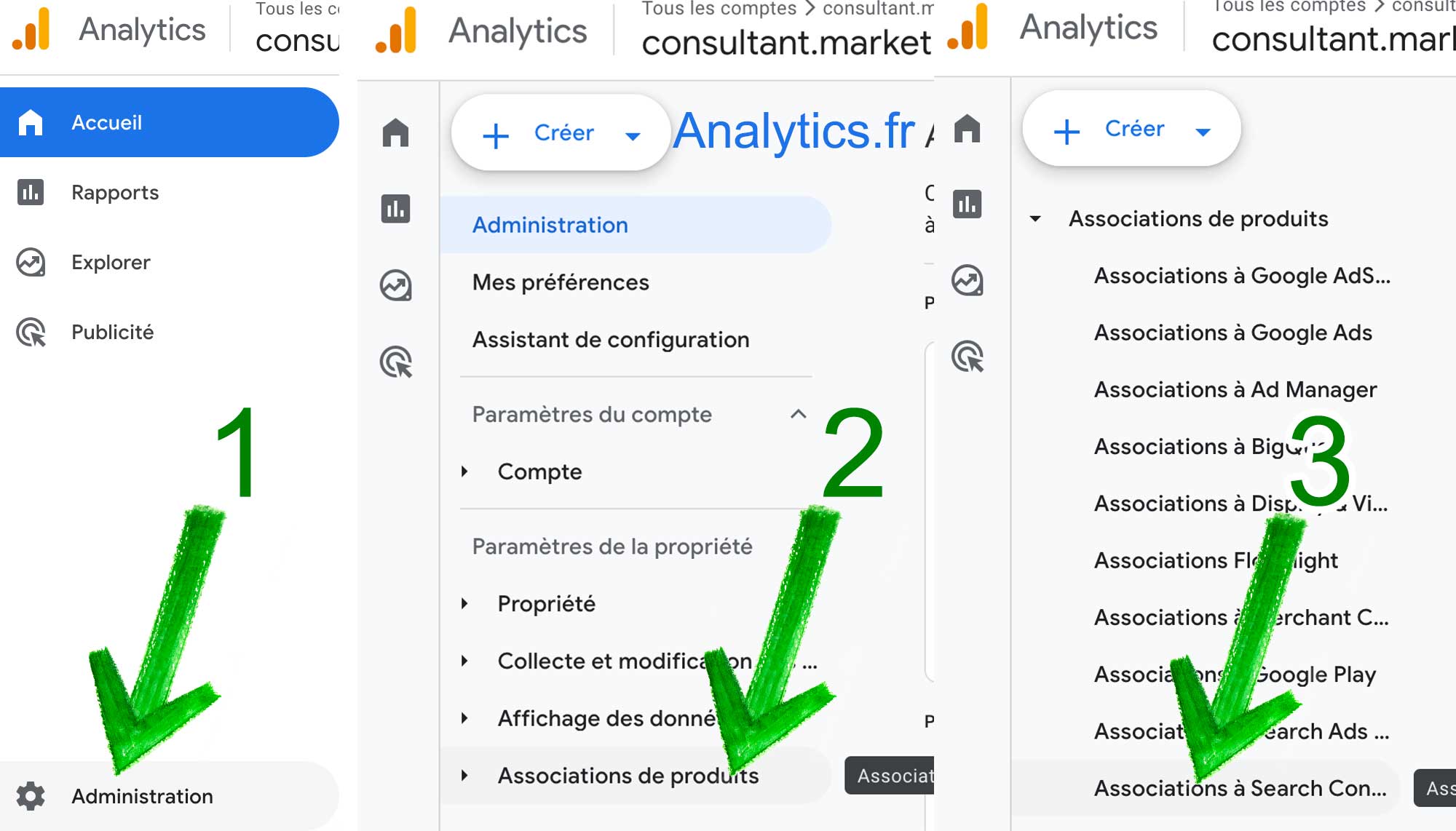 connecter google analytics 4 à search console