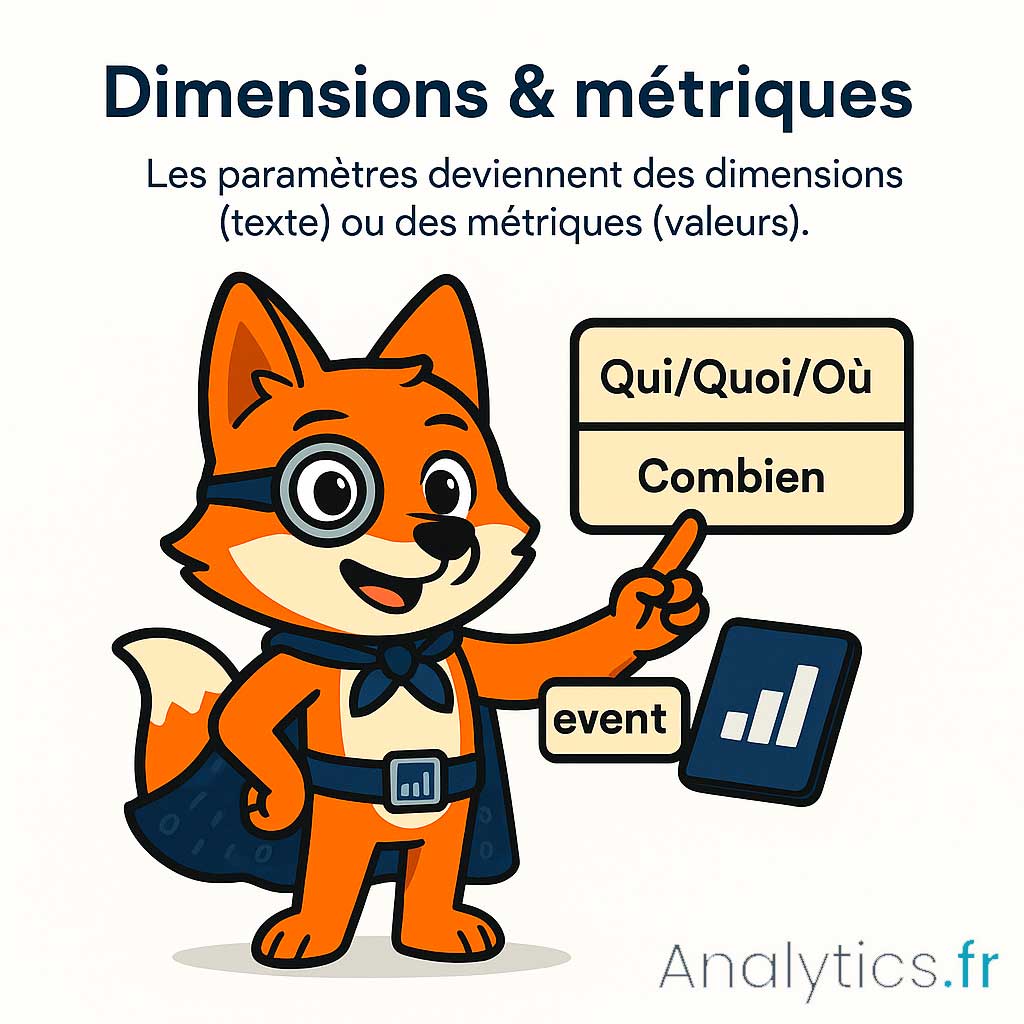 Dimensions & métriques ga4 google analytics