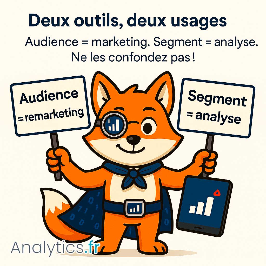 Définition : Audience vs Segment ga4, google analytics