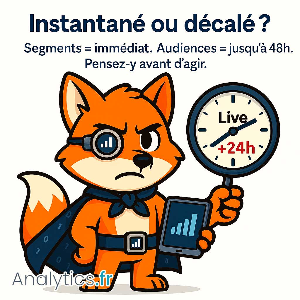 ga4 google analytics Mise à jour & latence