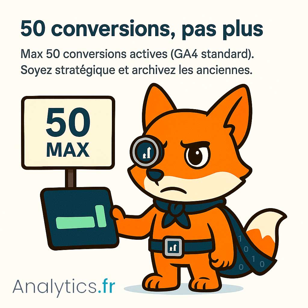 Limites & quotas des conversions ga4, google analytics