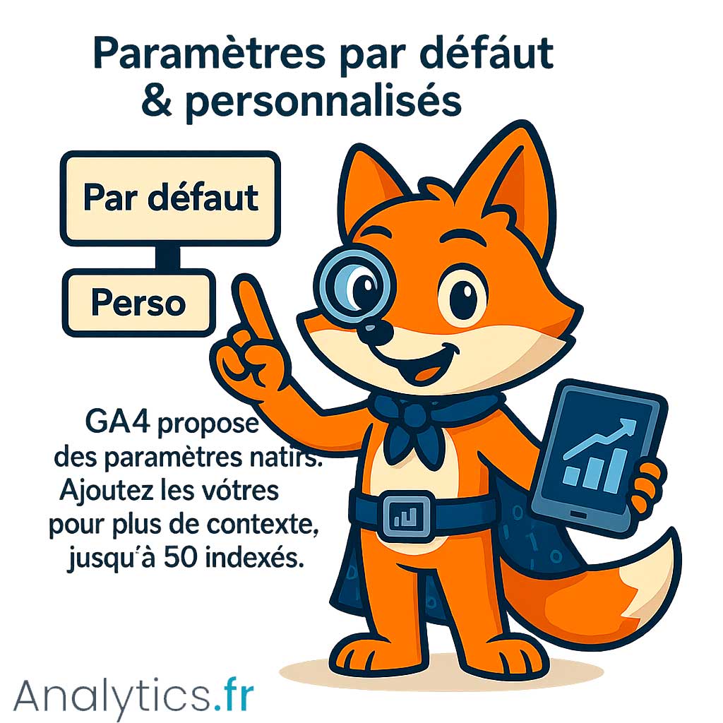 paramètres par défaut ou personnalises ga4 google analytics