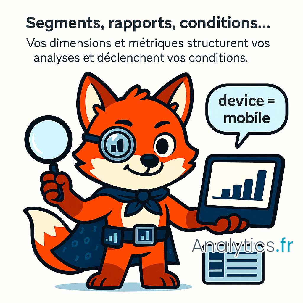 segements rapports conditions ga4 google analytics