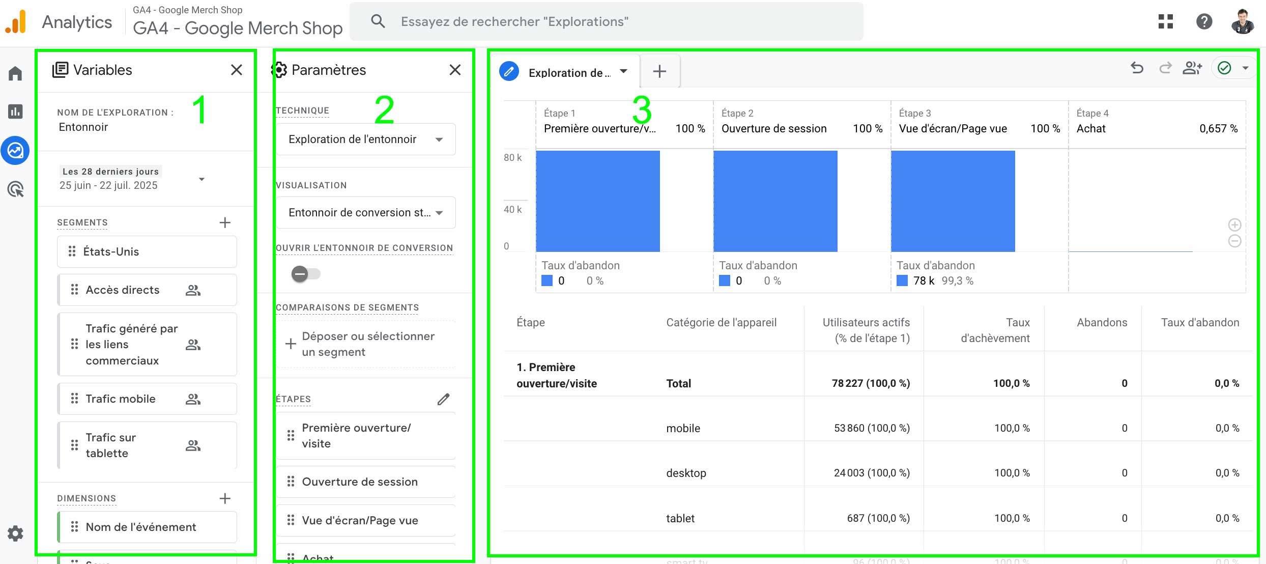 zones structure exploration ga4 google analytics